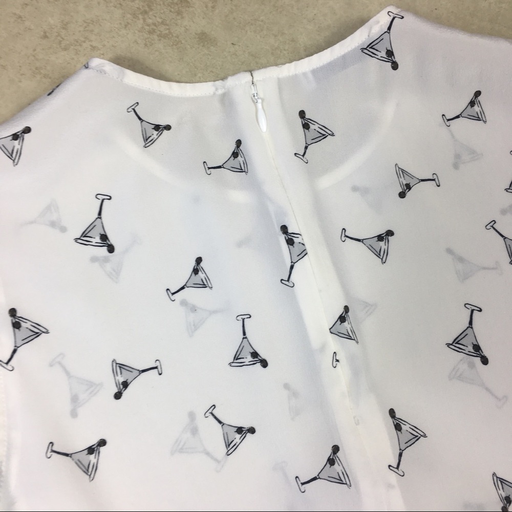 Equipment Silk Sleeveless Martini Print Top - Picture 3 of 4